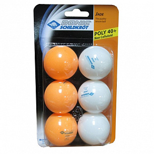 Мячи для настольного тенниса Donic Schildkrot Jade 1* 40+ 6 шт white/orange