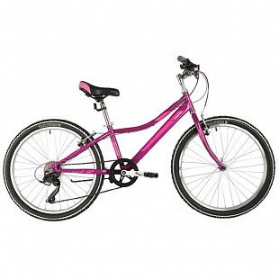 Велосипед FOXX 24" JASMINE фиолет., стальная рама 12"