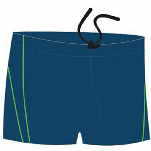Плавки-шорты мужские для бассейна Atemi dark blue с пайпингом SM 6 2