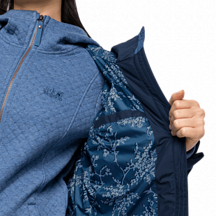 Пальто женское Jack Wolfskin Cape York Coat W midnight blue