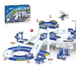 Набор игровой Shenzhen Toys станция полиции с машинками и вертолётом P6088