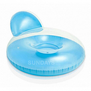 Надувной круг-кресло Intex Pillow-Back Lounges 58889 blue