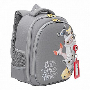 Рюкзак школьный GRIZZLY RAz-186-1 /2 grey