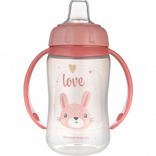 Поильник Canpol babies CUTE ANIMALS с ручками и силиконовым носиком 6м+ 320мл (56/512_pin2) pink