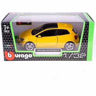 Машинка Bburago 1:32 Volkswagen Polo GTI Mark 5 (18-43034) yellow
