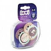 Пустышка силиконовая Lovi Night&Day симметричной формы, динамическая, 0-3 мес., 2 шт. (22/913_newgirl)