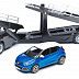 Автовоз Bburago Mercedes Benz Actros + машинка Bburago Ford Renault Captur (18-31456/18-31457) red