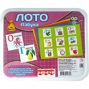 Игрушка пластмассовая -Лото Азбука 14201