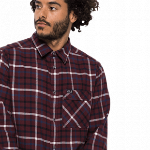 Рубашка мужская Jack Wolfskin Fraser Island Shirt port wine checks