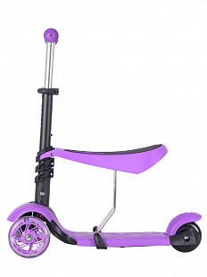 Самокат-беговел Black Aqua MG023 светящиеся колеса purple