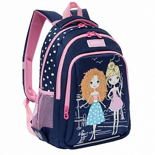 Рюкзак школьный GRIZZLY RG-966-3 /3 dark blue