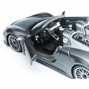 Коллекционная машина Bburago 1:24 Porsche 918 Spyder (18-21076) gray