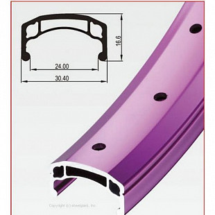 Обод TBS 26" 24мм 32Н, двойной, DP-24 gold