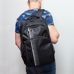 Рюкзак школьный GRIZZLY RU-934-5 /3 black/light green