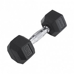 Гантель гексагональная Starfit Pro DB-301 обрезиненная 6 кг black