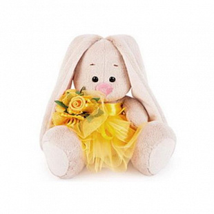 Мягкая игрушка Budibasa Зайка Ми с бледно-розовым букетом 15 см SidX-185