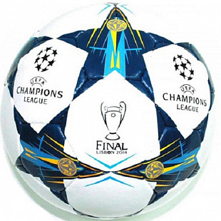 Мяч футбольный Zez Sport 0066 Black/White/Blue 5р.