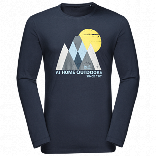 Футболка мужская Jack Wolfskin Mountain Longsleeve M night blue