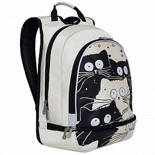 Рюкзак школьный GRIZZLY RG-068-1 /3 grey