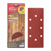 Шлифлист для дерева самозакрепляющийся Wortex 9,3x23 см Р60 (5 штук) WSS11060E519