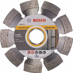 Алмазный круг Bosch 115х22,23 мм универсальный 2608602564
