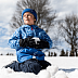 Куртка детская Jack Wolfskin Snowy Days Print Jacket Kids coastal blue allover