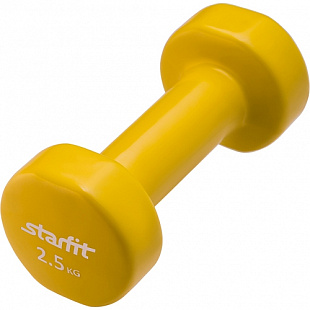 Гантель виниловая Starfit DB-101 2,5 кг yellow