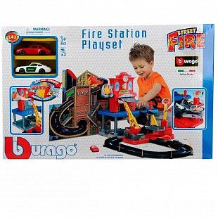 Игровой набор Bburago Street Fire Пожарная станция (18-30043)