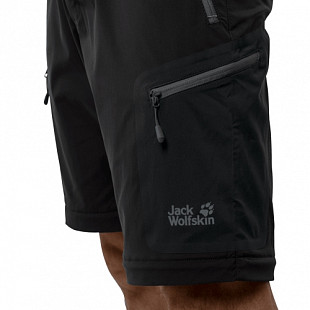 Брюки с молнией мужские Jack Wolfskin Activate Light Zip Off Men black