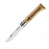 Нож Opinel №8 дубовая рукоять гравировка олень 2332