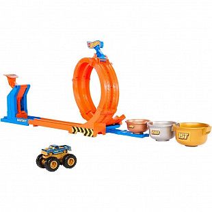 Машинка Hot Wheels 1:43 Monster Trucks Loop-And-Flip Trophy Challenge (JBX64)