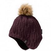 Шапка женская Jack Wolfskin Stormlock Braid Cap Women burgundy