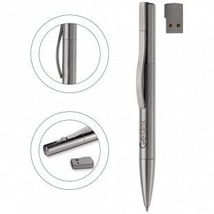 Ручка со встроенной флешкой Toppoint silver 87759