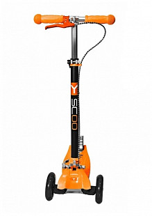 Самокат Y-Scoo Maxi City RT Simple Трансформер Gagarin с ручным тормозом orange