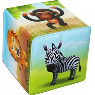 Мягкая игрушка Canpol babies Кубик клеенчатый с погремушкой 2/706 Animals