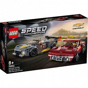 Конструктор LEGO SPEED CHAMPIONS Гоночные автомобили Chevrolet Corvette C8.R Race Car and 1968 Chevrolet Corvette 76903