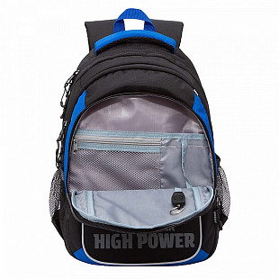 Рюкзак школьный GRIZZLY RB-152-3 /2 black/blue