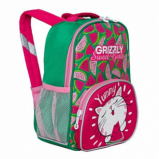 Рюкзак детский GRIZZLY RK-076-1 /1 bright/pink/green