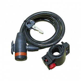 Замок TBS TY-511 10х1800мм с ключом и держателем black TY-511-1