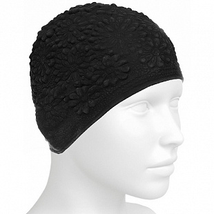 Шапочка для бассейна (плавания) женская Mad Wave Hawaii Chrysant black