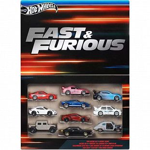 Набор машинок Hot Wheels 1:64 Fast & Furious 10 шт. (HVX27)