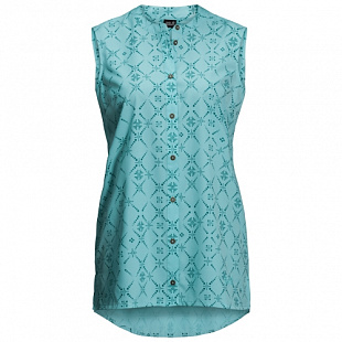 Рубашка женская Jack Wolfskin Sonora Maori Sleeveless W aqua all over