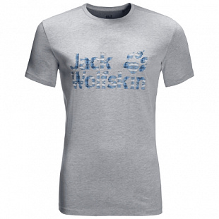 Футболка мужская Jack Wolfskin Logo Ocean T M slate grey