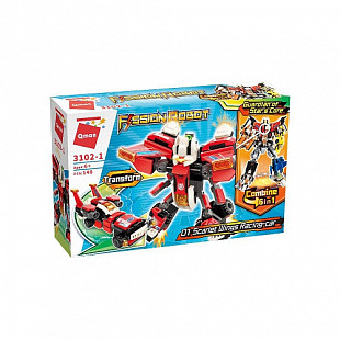 Конструктор Qman Fission Robot Спорткар Алые Крылья 3102-1