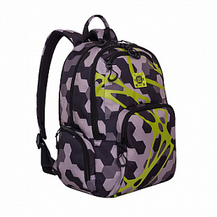 Рюкзак школьный GRIZZLY RU-800-1 /1 gray hexagons