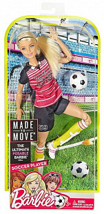 Кукла Barbie Made To Move Футболистка DVF68 DVF69	
