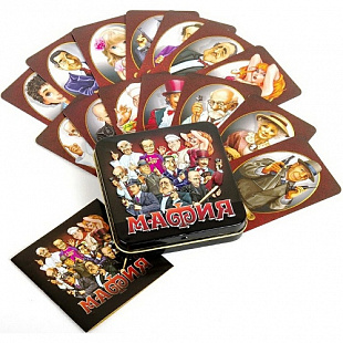 Игра настольная Мафия 01947 (жестяная коробочка)