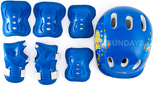 Роликовые коньки Sundays set blue PW-153B-5D