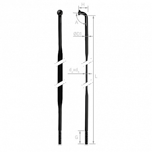Спица Rodi Flat Oxidised 2,0X294 мм black 7RC0720294