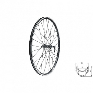 Переднее колесо Kellys Draft 27,5" двойной обод 32Н эксцентриком black ZKE92780